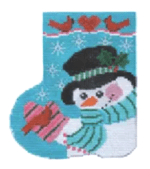 Shelly Tribbey Designs - Cardinal Snowman Mini Sock